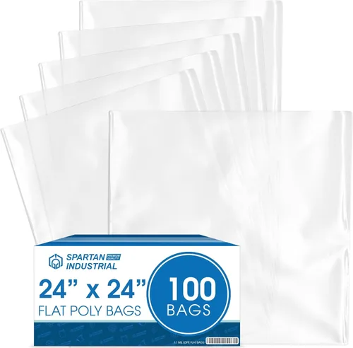 Vista 13 de Bolsas de polietileno transparentes planas de extremo abierto de 10 x 13 pulgadas (100 unidades) – Bolsas de plástico transparente de 1.1 mil