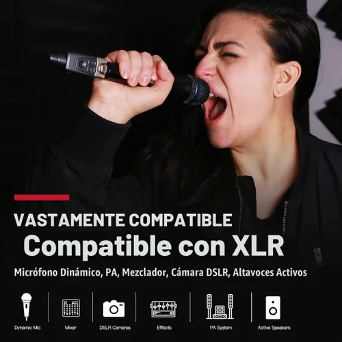 Vista 6 de Xvive U3 Sistema Inalámbrico de Micrófono Dinámico con Transmisor XLR y Receptor U3 para micrófono dinámico