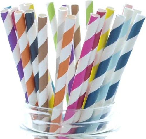 Vista 3 de Pajitas de papel para fiesta de safari de la selva para bebé, paquete de 25, suministros y decoración para fiestas de safari de animales para baby