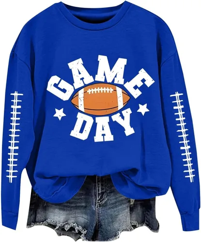 Vista 23 de Women's Oversized Sweatshirt, Long Sleeve Sweatshirts Crewneck Printed Pullover Tops, S-3XL