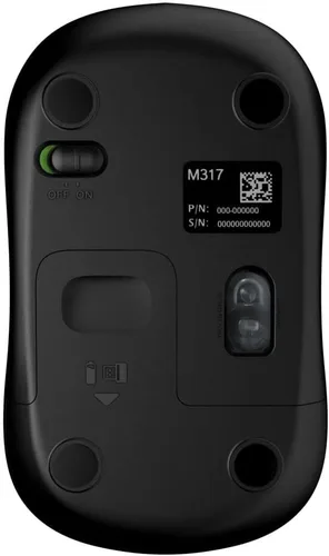 Vista 4 de Logitech M317 Compact Ambidextro 2.4 GHz Ratón Inalámbrico - Negro Ambidextrous with 2.4 GHz USB-A Nano Receiver, 1000 dpi optical tracking