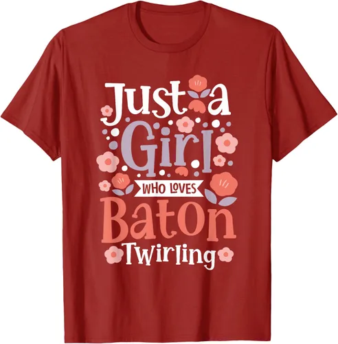 Vista 64 de A Girl Who Loves Baton Twirling - Camiseta de giro Majorette Twirler, Negro