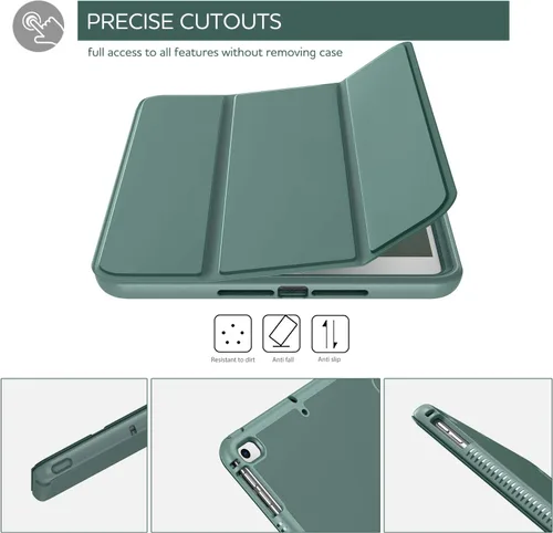 Vista 6 de SURITCH Funda para iPad mini 4/iPad mini 5, [Protector de pantalla integrado] [Soporte para lápiz] Funda protectora de cuerpo completo con función