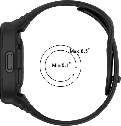 Vista 9 de Correas de reloj compatibles con Redmi Watch 3, funda protectora de silicona suave con correas de repuesto ajustable para reloj deportivo Redmi
