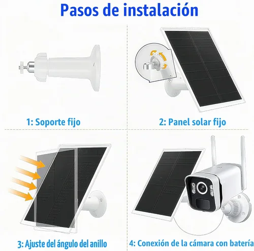 Vista 5 de Paquete de 2 paneles solares para cámara de seguridad con anillo, cargador de panel solar USB de 5 V de alta calidad IP65 impermeable, compatible