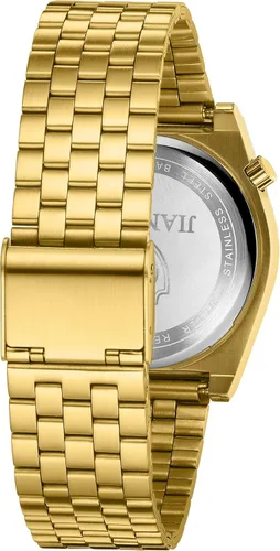 Vista 4 de JIANDUN La moda para hombre de negocios negro relojes correa de acero inoxidable impermeable simple