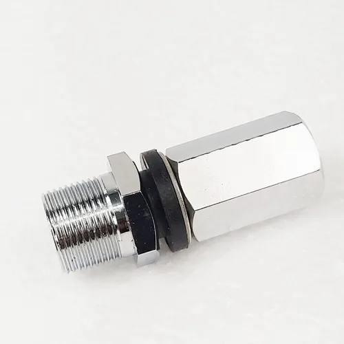Vista 3 de 3/8-24 Roscado Antena Stud SO-239 Adaptador Latón cromado para Antenas de radio CB y Jamón