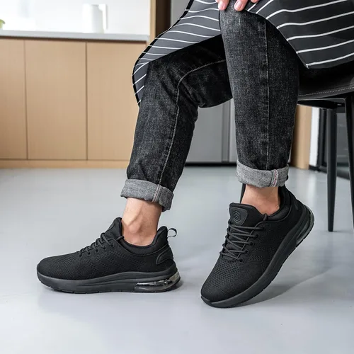 Vista 2 de LARNMERN Zapatos de trabajo antideslizantes para hombre, impermeables, informales, para cocinero, cocina, calzado de trabajo, ligero, transpirable