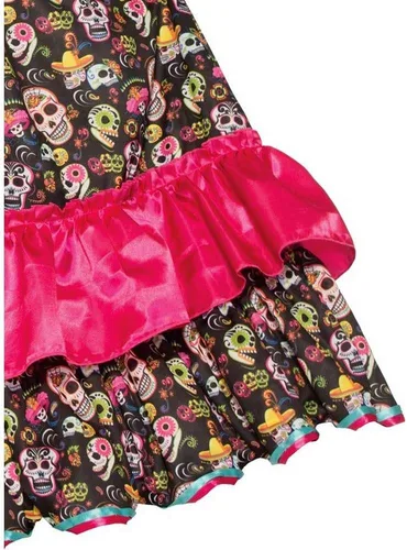 Vista 3 de Forum Novelties Disfraz de dama española del Día de Muertos para mujer, Multi