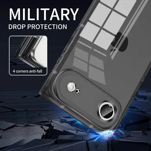 Vista 3 de Funda Tzomsze Compatible con iPhone Air Clear Funda, Protección de Cámara, Esquinas Reforzadas TPU Delgada Resistente a Golpes Funda Protectora