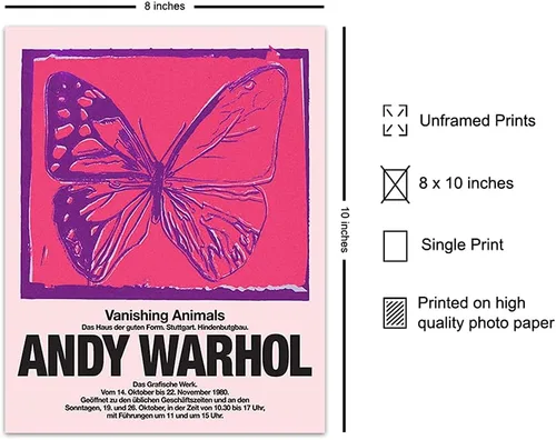 Vista 2 de Andy Warhol - Arte de pared y decoración, arte de pared de galería, arte pop, impresión moderna, imagen contemporánea, póster de museo, impresión