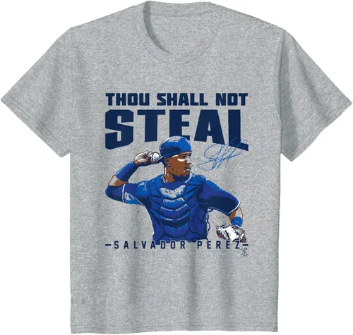 Vista 6 de Salvador Perez Thou Shall Not Steal - Camiseta, gris, S