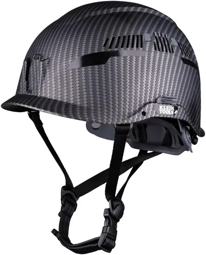 Vista 7 de Klein Tools Safety Helmet, Vented Class C Safety Hard Hat, Removable Chin Strap, Adjustable Vents