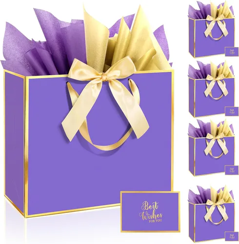 Vista 12 de Ethhqu Bolsas de regalo grandes con asas