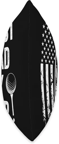 Vista 2 de Best Dad By Par Golfing Apparel by AlphaONE Best Par USA Flag Father's Day Golfing Dad Throw Pillow, 16x16, Multicolor