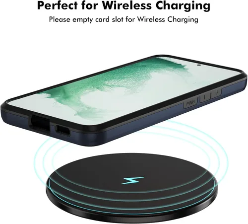 Vista 6 de Jiunai Funda para Samsung Galaxy S22 Plus Funda tipo cartera para tarjetas de crédito, soporte para efectivo, bolsillo deslizante de doble capa