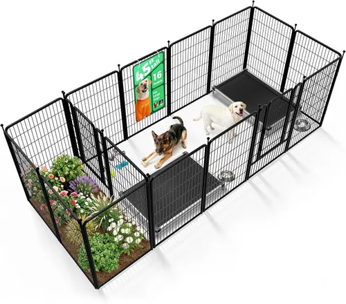Vista 79 de FXW Rollick - Corralito para perros para patio, campamento con casa rodante, patentado, 24 pulgadas, 2 paneles Fácil instalación, resistente