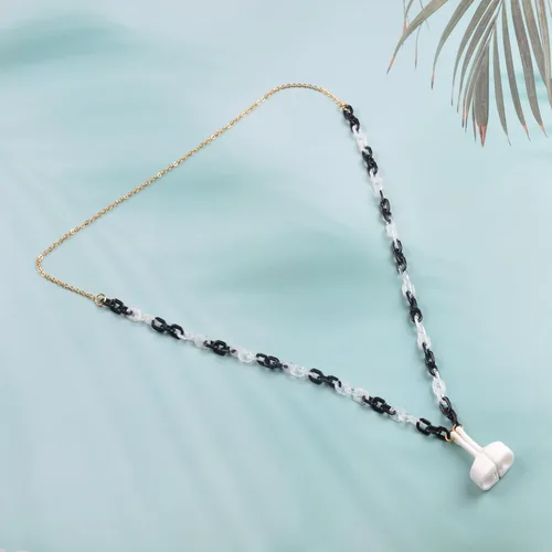 Vista 4 de Cadena magnética antipérdida para mujer, cadena de cuentas de ojo dorado compatible con Airpods Pro, 1,2 3