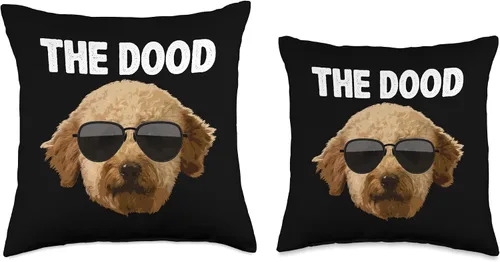 Vista 3 de Labradoodle Gift Golden Doodle Accessories & Stuff Cool Design - Almohada Goldendoodle para hombres y mujeres, 16 x 16 pulgadas, multicolor