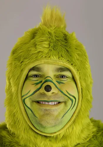 Vista 6 de Dr. Seuss Grinch - Disfraz de cara abierta para adultos