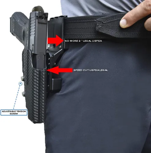 Vista 4 de Scorpion Outdoor Gear Pro Competition Holster se adapta a CZ P 09 3Gun IPSC USPSA aprobado