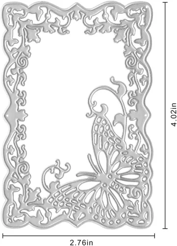 Vista 2 de Troqueles de corte de metal, decoración de fondo de mariposa, plantillas en relieve para álbumes de recortes, álbum de fotos, decoración de tarjetas