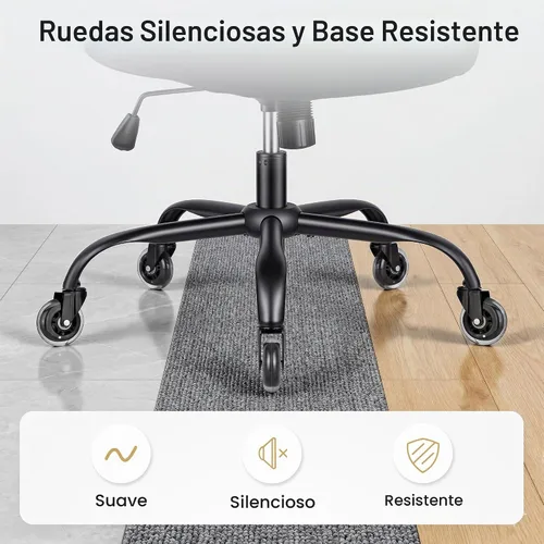 Vista 8 de Silla de oficina ergonómica con reposabrazos abatibles, soporte lumbar ajustable, silla de computadora con respaldo de malla transpirable, sillas