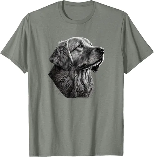 Vista 72 de Camiseta divertida Golden Retriever, Negro