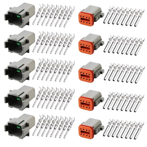 Vista 10 de Kit de conectores a granel DT, conectores de 2P, 3P, 4P, 6P, 8P y 12P, conector de cable impermeable DT de 12 pares, kit de conector de enchufe