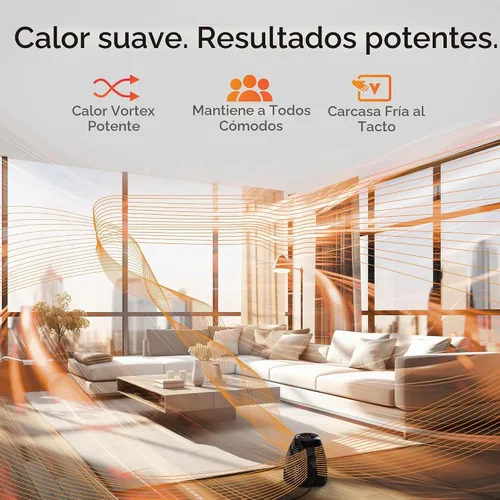 Vista 2 de Vornado MVH (2025) Calentador de espacio, 3 ajustes de calor, termostato ajustable, protección contra vuelco, sistema de apagado automático