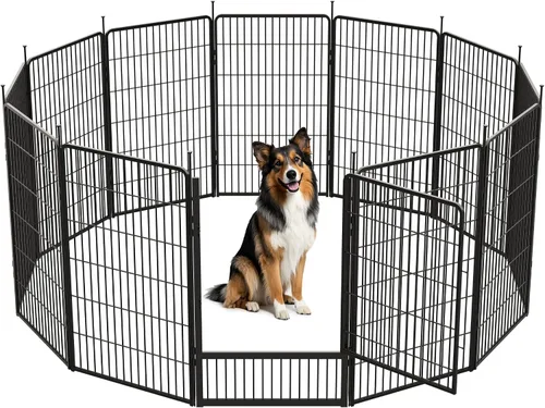 Vista 36 de SunsGrove - Cerca para perros para exteriores, corral resistente de 32 pulgadas con 2 paneles para perros pequeños y medianos, cerca de juego