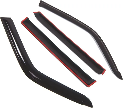 Vista 2 de Visor de ventana compatible con Toyota RAV4 1996-2000, DGWV2-438, deflector de montaje exterior, protector de lluvia, humo oscuro, juego de 4 piezas