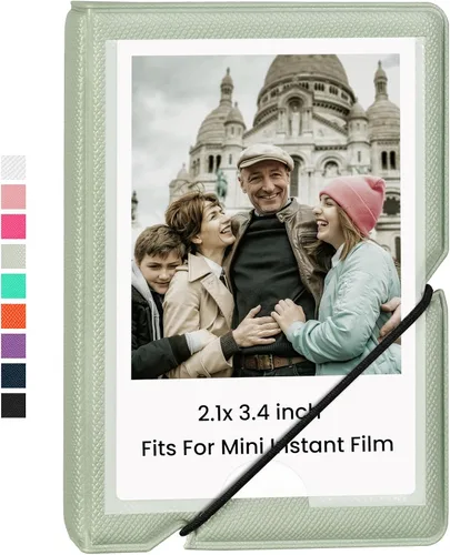 Vista 17 de Álbum de Fotos Mini Lifting con 28 Bolsillos para Imágenes de 2x3 Pulgadas que se Ajusta a Cámara Instantánea Fujifilm Instax Mini 7s 8 9 11 25 26