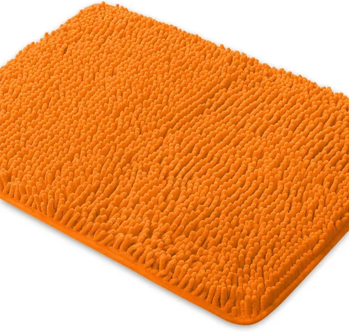 Vista 35 de Yeaban Alfombra de pasillo de baño de 24 x 72 pulgadas, antideslizante, alfombra de baño larga de felpilla gruesa, absorbente y lavable, alfombra