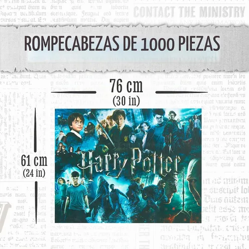 Vista 2 de Harry Potter - Rompecabezas de 1000 piezas, 30 x 24 pulgadas, mercancía con licencia
