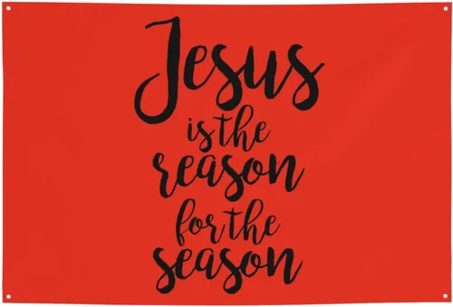Vista 12 de Cartel de Jesús es la razón de la temporada navideña de 47 x 71 pulgadas, pancarta de fondo para decoración de bienvenida para bodas, fiestas y patio