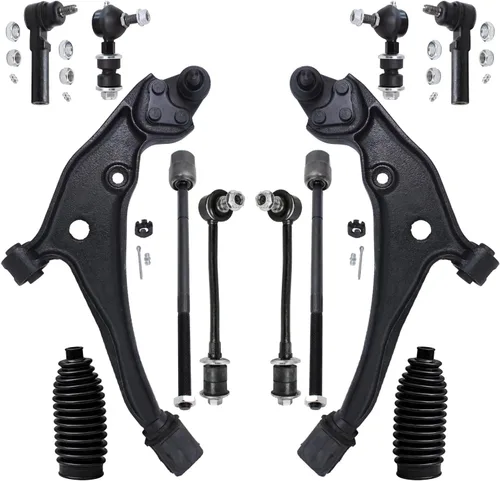 Vista 27 de Detroit Axle – 12 brazos de control superiores e inferiores delanteros con rótulas, barras de unión exteriores e interiores con topes, barras