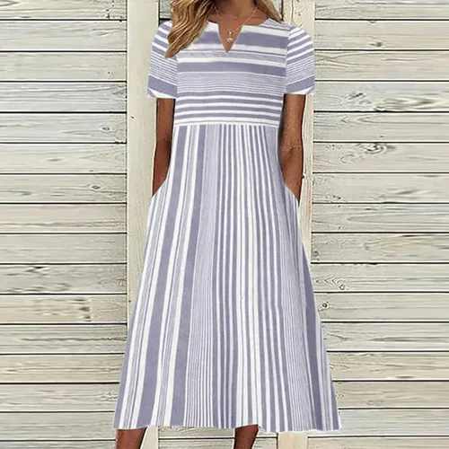 Vista 2 de Sundresses for Women Women Casual Butterfly Print Button V Neck Sleeveless Pocket Long Dress Holiday Dress