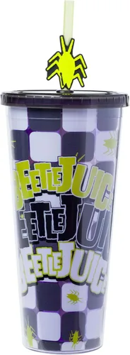 Vista 11 de Silver Buffalo Disney Una Loca Aventura de Goofy con Goofy, Max Goof, Roxanne y Bobby Zimuruski - Vaso de plástico para bebidas frías con tapa