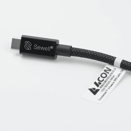 Vista 9 de Sewell Cable Thunderbolt 5, 3.3 pies, certificado Intel, 80Gbps/120Gbps