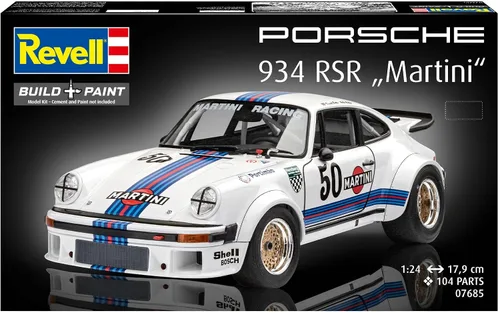 Vista 2 de Revell RV07685 07685 7685 1:24 Porsche 934 RSR 'Martini Racing' Kit de modelo, Varios, 1/24