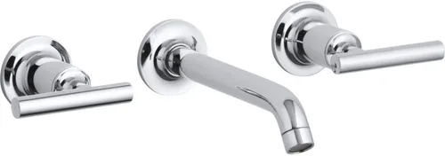 Vista 24 de Kohler T14413-4-BGD Purist - Grifo de pared para lavabo Negro mate