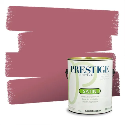 Vista 408 de Prestige Paints Pintura exterior e imprimación en uno, 1 galón, plano, coincidencia comparable de Valspar* Amber Rose*