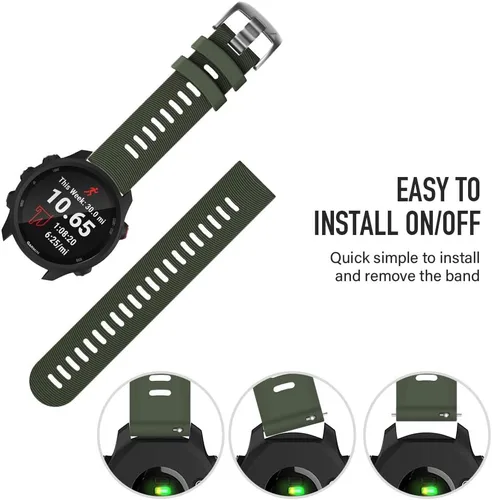 Vista 5 de NotoCity Correa para Garmin Forerunner 245/Forerunner 55, Correa de Repuesto de 20mm para Galaxy Watch 5/5 Pro Galaxy Watch 4 Vivoactive 3