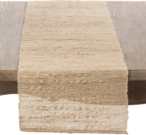 Vista 2 de SARO LIFESTYLE 210 Melaya Runner, 14 x 90 pulgadas, oblongo, natural