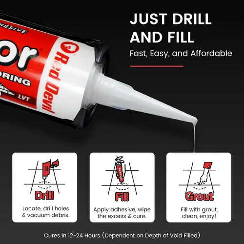 Vista 8 de Adhesivo para reparación de azulejos Fix-A-Floor – Adhesivo de fuerza extra para azulejos, mármol, piedra, madera – Fácil reparación DIY