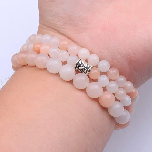 Vista 6 de UEUC 7 - Brazalete curativo de 7 chakras de hematita para mujer, juego de brazalete difusor con dije de flor de loto para yoga o reiki, brazalete