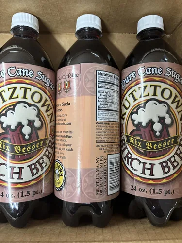 Vista 7 de AmishTastes Kutztown Birch Beer, famosa bebida Amish, 4 unidades, botellas de 24 onzas