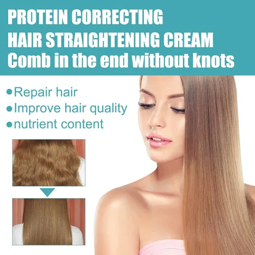 Vista 5 de Maigoole - Crema para alisar el cabello, crema alisadora de proteínas de seda y brillo para cabello rizado (2 unidades)