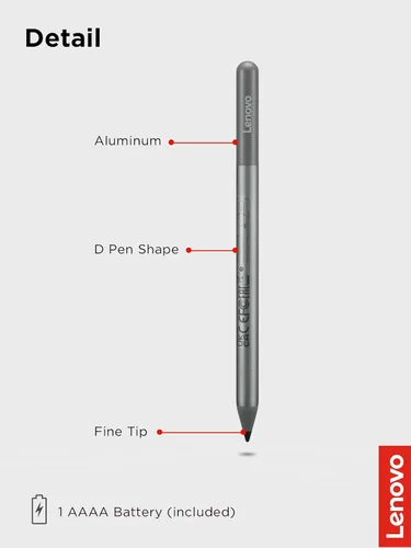 Vista 5 de Lenovo USI Pen 2 Magnetic for Chromebooks, Precision Tilt Feature Stylus Pencil, AAAA Battery, USI 2.0 Compatibility, Perfect for Students
